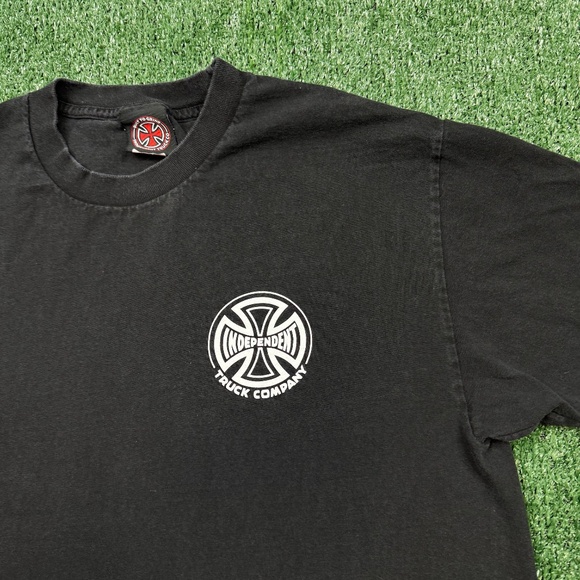 Vintage Y2k Independent Truck Graphic T Shirt Men s Size L Black Short Sleeve - Picture 3 of 8